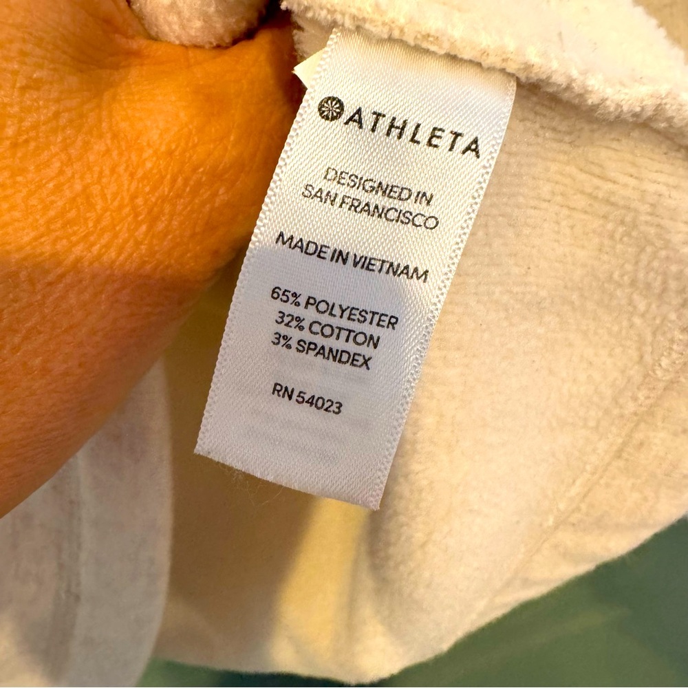Athleta Cream Asymmetrical Long Sleeve Dress - Picture 9 of 10